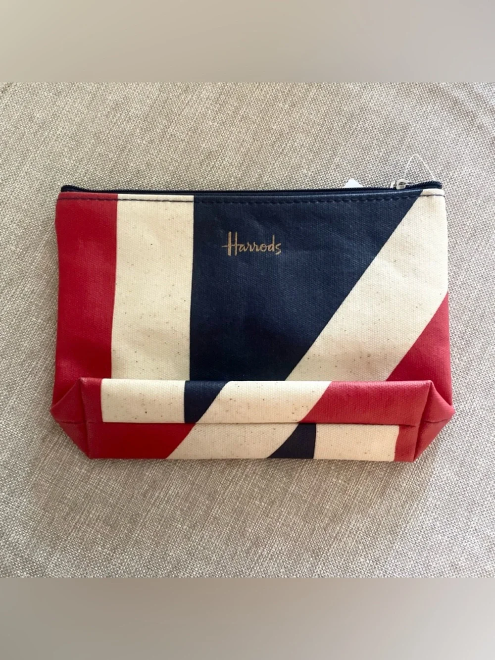 NWT Harrods Union Jack Travel Pouch